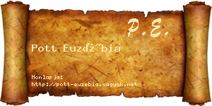 Pott Euzébia névjegykártya